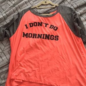 Pink, black & gray short sleeve tee